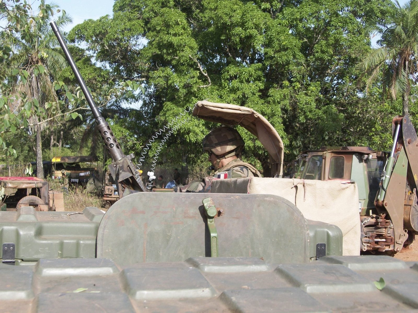 Legionnaire sitting in a tank