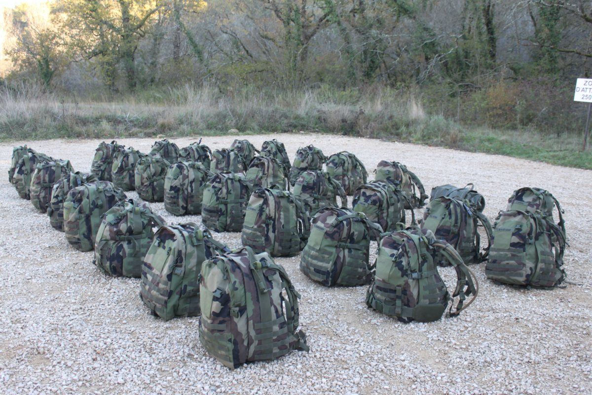 French Foreign Legionnaire's bags on the ground