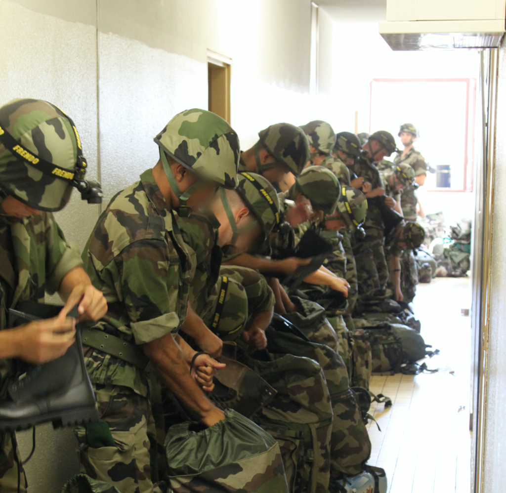 Legionnaires preparing for combat