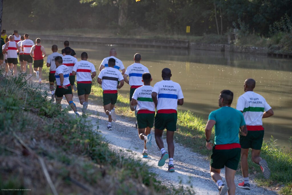 American candidates running during French Foreign Legion selection