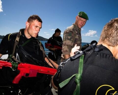 Soldiers of the 5e Régiment Étranger in Mayotte